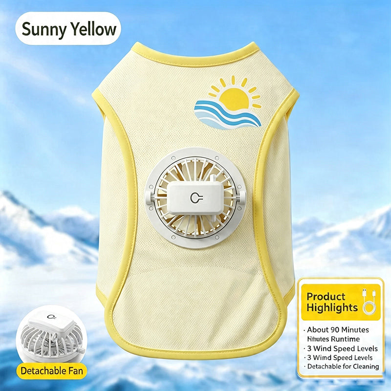 🐶🐱 Nueva ropa para perros con ventilador: chaleco ligero y transpirable con protección solar para el verano, ideal para perros pequeños y medianos.