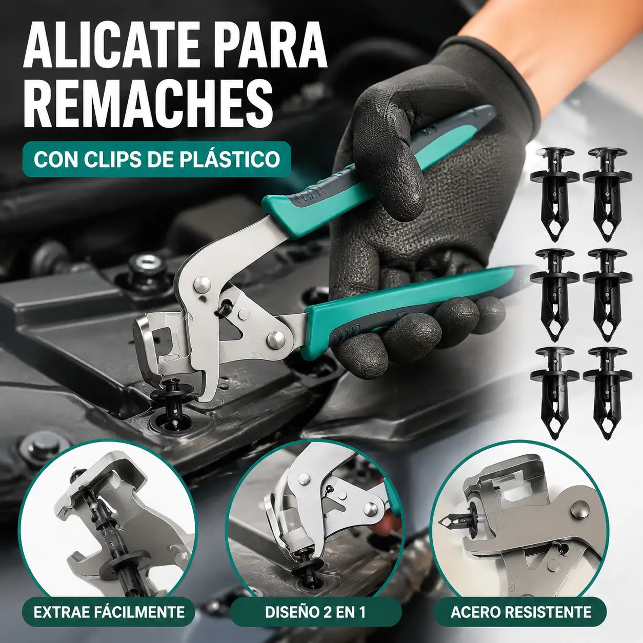 Alicates de ranura de acero al carbono, herramientas especiales para reparación de automóviles.