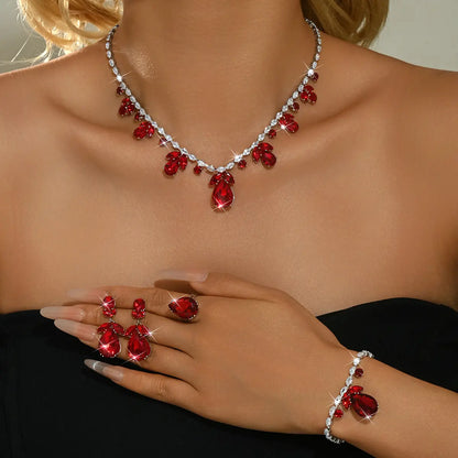 🌷👑Elegante conjunto de collar y pendientes de tulipán