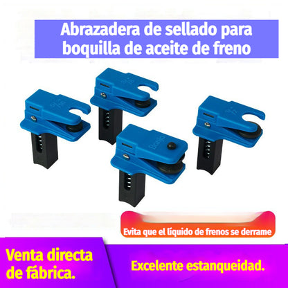 🚗 🔧【1 juego de 4 piezas】Abrazadera de corte de líquido de frenos: evita fugas de líquido de frenos