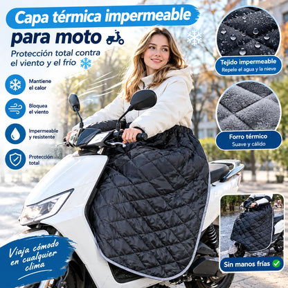 Capa térmica impermeable para moto 🚴‍♀️ | Protección total contra el viento y el frío ❄️