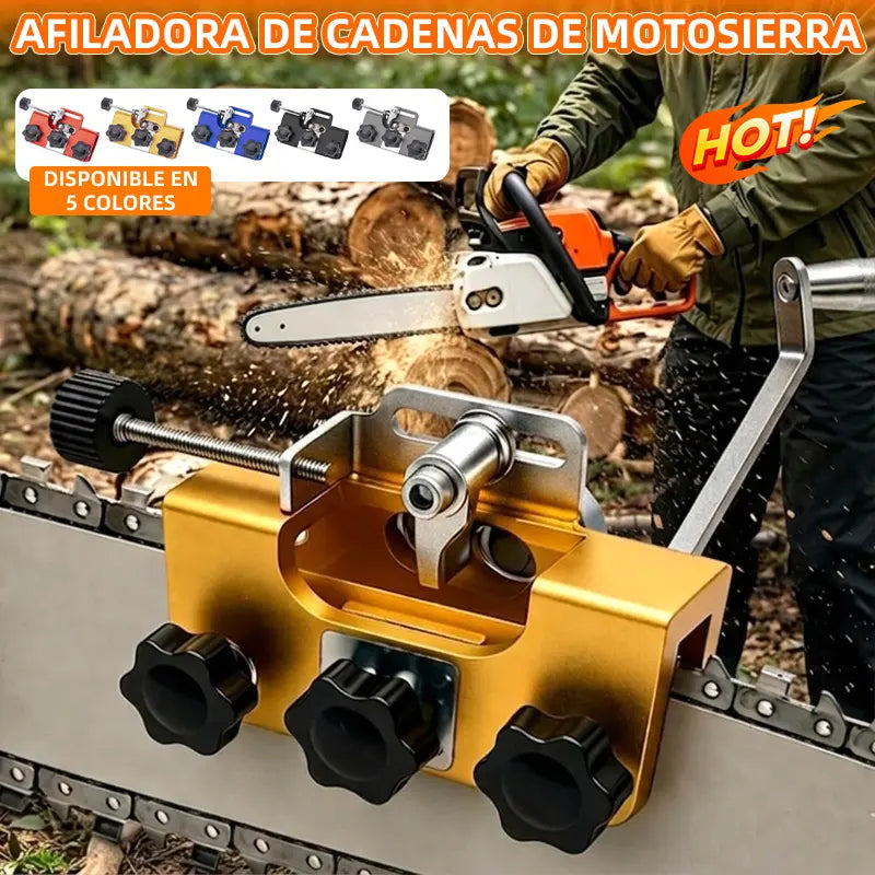 Amoladora de cadena de motosierra, amoladora de rotación manual de cadena de motosierra
