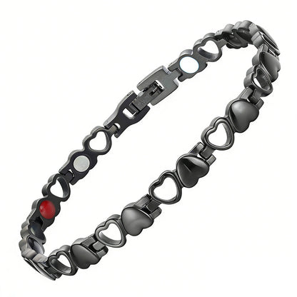 ❤️✨Esta elegante pulsera de oro de 18 quilates con forma de corazón tiene energía magnética, promueve la circulación sanguínea y es cómoda de llevar.✅