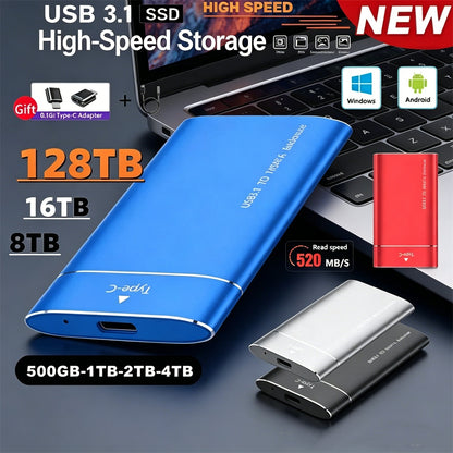 [64 TB] Disco duro portátil de estado sólido de capacidad ultra grande