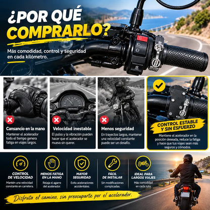 📢📢 ¡¡50% DE DESCUENTO!! ⏰ Bloqueador mecánico de acelerador para moto – Largas distancias