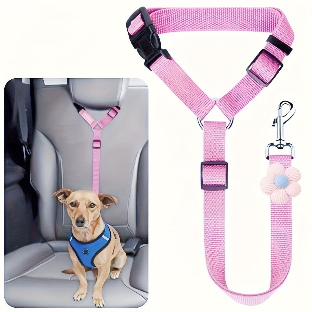 [2 pieza 22 euros] Cinturón de seguridad para perros y correa para pasear (2 en 1)