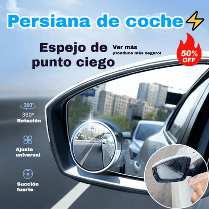 🔥【 2 piezas】🚗 Espejo retrovisor redondo de 360°, dile adiós a los puntos ciegos al conducir