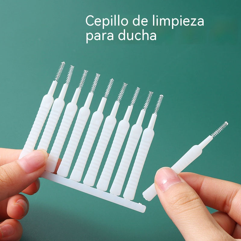 【10 cajas/100 unidades】Cepillo de limpieza multifuncional para cabezales de ducha y grifos: elimina la suciedad incrustada.