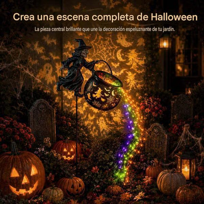 🎁🎃🔮Luz de jardín con forma de caldero de bruja para Halloween