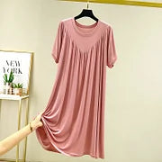 🔥💖【S-4XL】【40-180 kg】Vestido de pijama de manga corta, suave y cómodo.