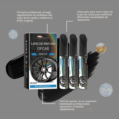 [3 piezas 23 euros] Lápiz mágico reparador de arañazos para coches: repara los arañazos de las llantas en minutos. Fórmula permanente que no gotea. Incluye capa protectora transparente. ✨🔧