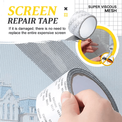（0.5*2m）🛠️【5 piezas】✨ Cinta Reparadora para Mosquitera Invisible y Resistente al Agua