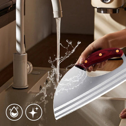 🔥Cuchillo de cocina forjado | Afilado y duradero, con mango ergonómico antideslizante para un corte preciso.