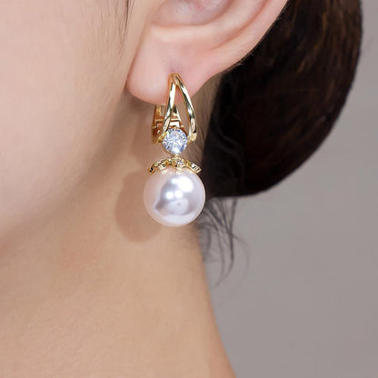 💋【Compre uno y llévese otro gratis】 Pendientes de plata con perlas de lujo francés de nuevo estilo 2025