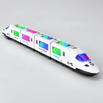 🚄✨ Tren Eléctrico de Juguete para Niños | Tren de Alta Velocidad con Luces 4D, Música y Movimiento Omnidireccional