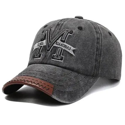Gorra de béisbol elegante en denim lavado