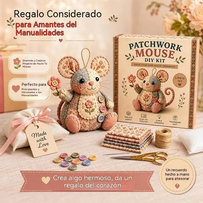 🧵Kit de costura artesanal de peluche de ratón vintage