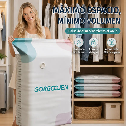 🧳 5 artículos por 28 euros 💨 Bolsa de almacenamiento al vacío grande y compresible: no requiere bomba, es a prueba de fugas e ideal para ahorrar espacio en maletas y en casa ✈️