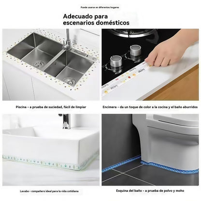 [3 piezas 23 euros]Cinta de sellado impermeable para cocina: detiene fugas rápidamente, previene el moho y resiste las manchas ✅[Color aleatorio]