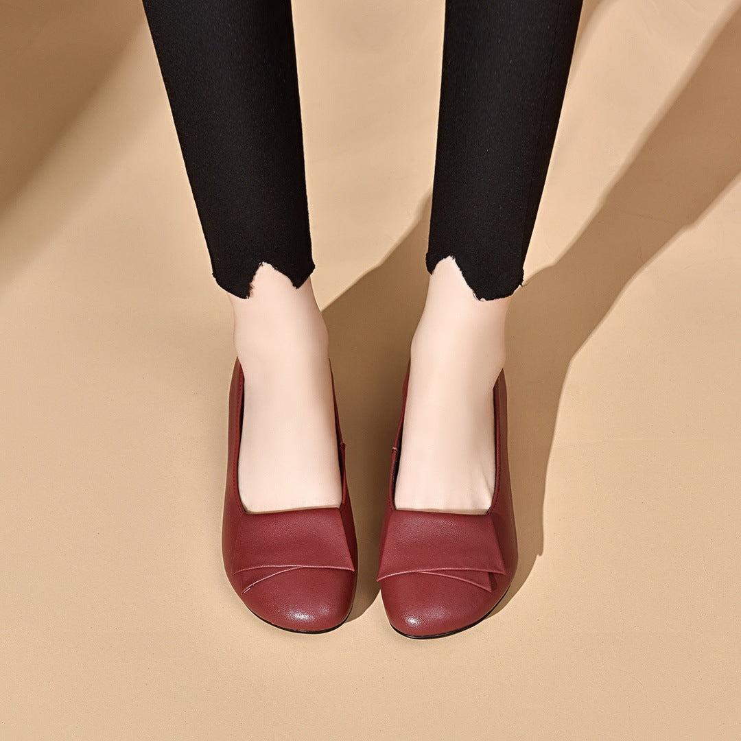 【35-41】😍👍2025 nuevos zapatos de cuero de suela blanda para mujer de moda