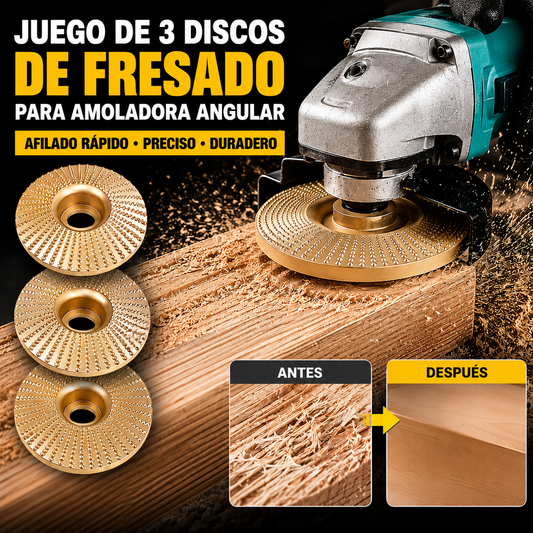 ⚙️🧰【3 piezas】 Disco multifuncional para dar forma a la lijadora angular para madera