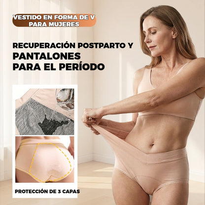 💞🔥【Paquete de 7 piezas】Ropa interior de algodón puro de talle alto para mujer, cómoda y antibacteriana【35-100 kg】