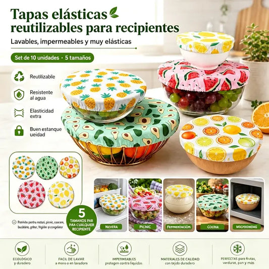 🛡️ Cubierta Reutilizable para Cuencos | Protección contra Polvo e Insectos para Frutas, Ensaladas y Alimentos