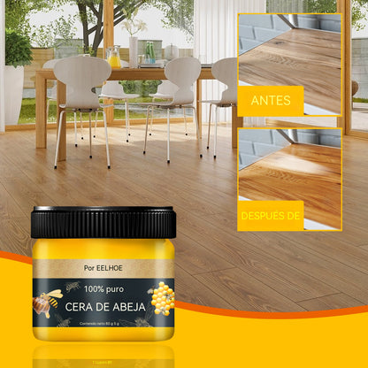【Compra 1 y llévate 1 gratis】【2 botellas】Cera de abeja natural para el mantenimiento de muebles de madera y suelos: aporta brillo, repele el agua y evita grietas.