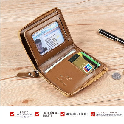 🔥50%OFF 🔥Cartera antimagnética 2025 para hombre Cartera de cuero suave de gran capacidad