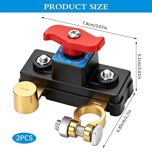 【Universal 12/24V】 Nuevo interruptor de corte de energía para batería de automóvil, protección contra fugas, protector de cuchilla de corte de energía total del vehículo