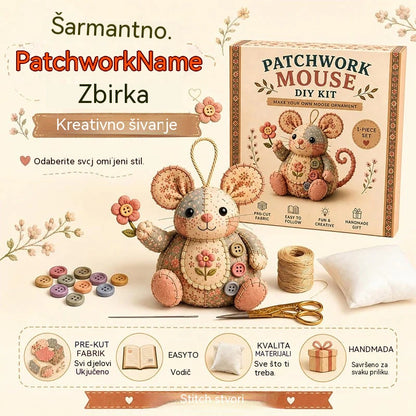 🧵Komplet za šivanje plišanih predmeta s vintage mišem