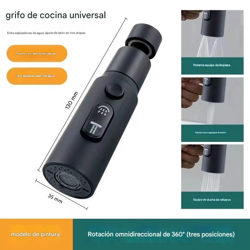 🔥💦 【Compra uno y llévate otro gratis】Grifo de cocina universal con filtro | A prueba de salpicaduras y con amplificador de presión