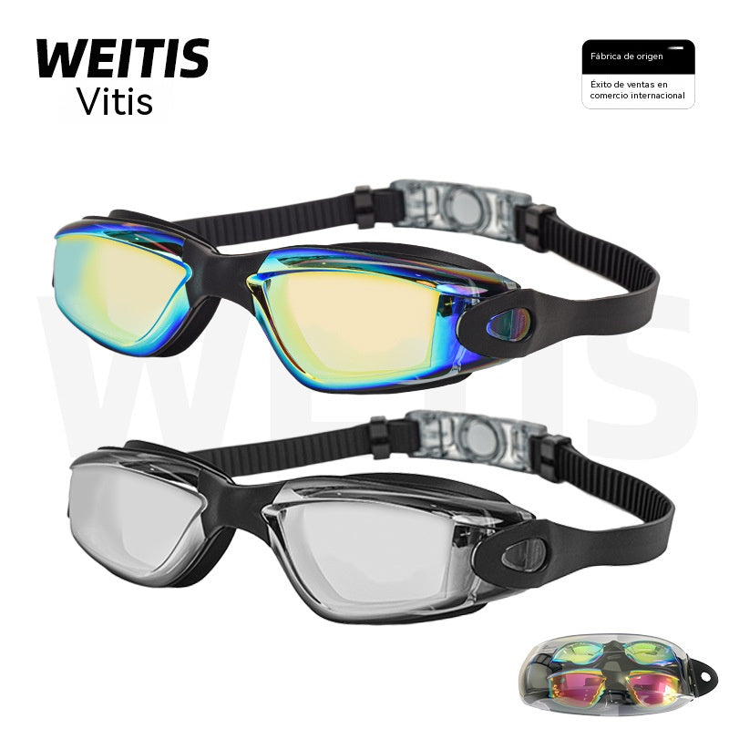 💥【Compra 1 y llévate 1 gratis】Gafas de natación impermeables y antivaho de alta definición, artículos de natación para hombres y mujeres.