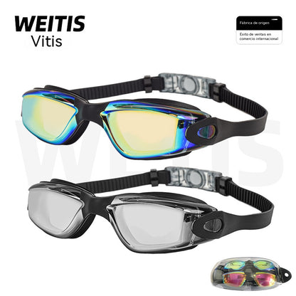💥【Compra 1 y llévate 1 gratis】Gafas de natación impermeables y antivaho de alta definición, artículos de natación para hombres y mujeres.