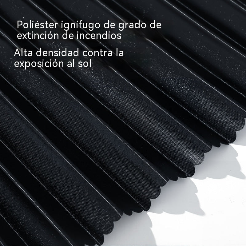 【Juego de 4 piezas】Cortina parasol con riel deslizante para ventana de coche y aislamiento térmico