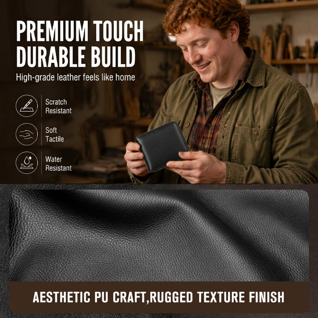 🐂✨ Nueva cartera de cuero genuino para hombre con sistema antirrobo