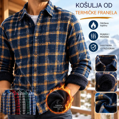 👔【L-5XL】Nova muška termo majica s obostranim plišem za jesen i zimu – moderna i svestrana.