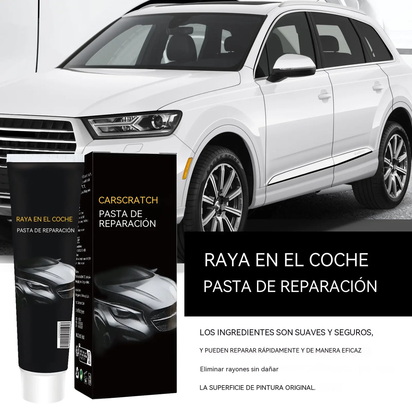 🚗💨Pasta reparadora de arañazos para coches, reparación de arañazos en la pintura, pulido y restauración.