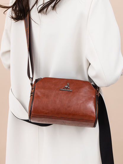 🔥👜Bolso de cuero suave de gran capacidad, bolso de hombro para mujer