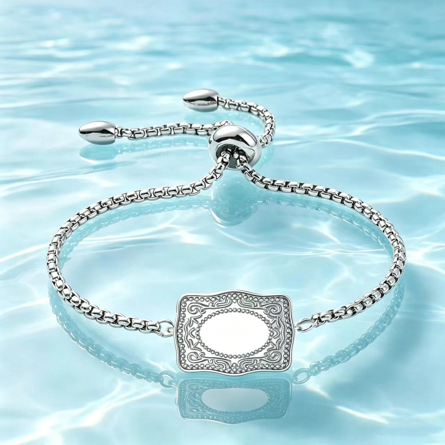【Letras personalizables】Elegante y sencilla pulsera con iniciales para mujer: acabado brillante, resistente al agua, disponible en oro y plata.