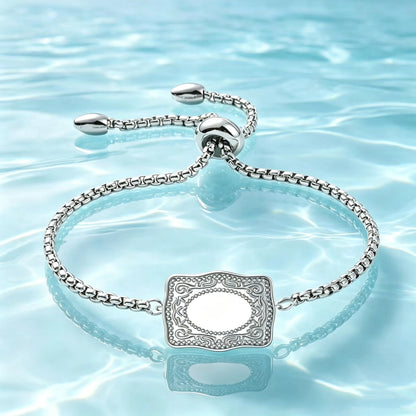 【Letras personalizables】Elegante y sencilla pulsera con iniciales para mujer: acabado brillante, resistente al agua, disponible en oro y plata.