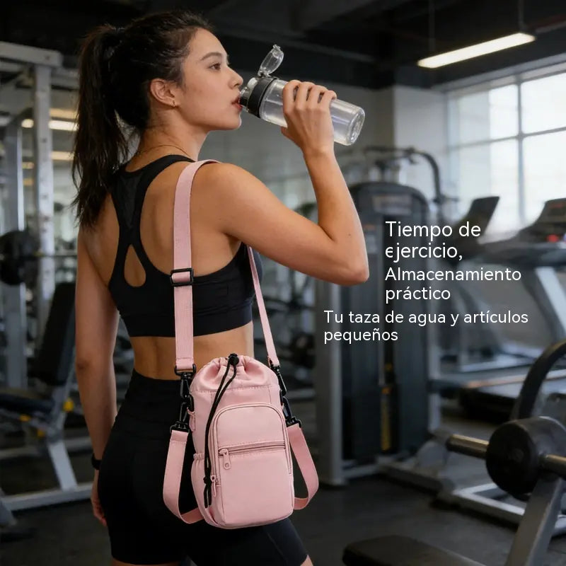 Bolsa para botella de agua con bolsillos para el teléfono