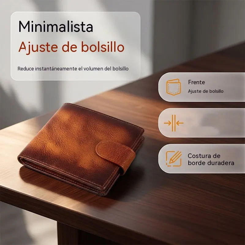 🎁Gran oferta: 50 % de descuento🔥Cartera vintage para hombre con bloqueo RFID