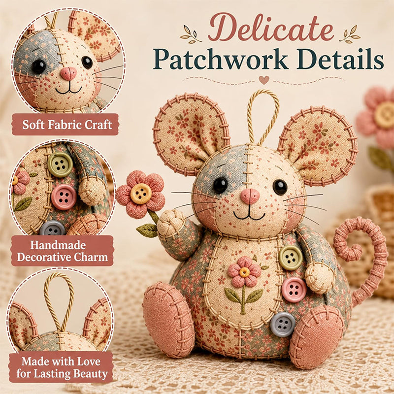 🐭🧵 Kit de bricolaje para ratón patchwork