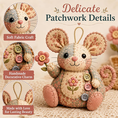 🐭🧵 Kit de bricolaje para ratón patchwork