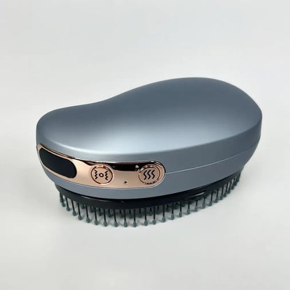 ¡Un cepillo para el cabello equipado con tecnología de última generación! Combina en un solo producto "estimulación del crecimiento del cabello con luz roja, acondicionamiento con aceites esenciales y peinado a baja temperatura".