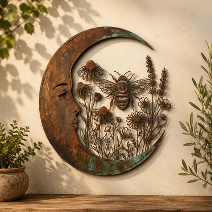 🌜️🐝 Decoraciones de pared con abejas y luna creciente