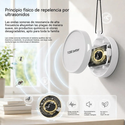 🔥【2 piezas 26 euros】🐦 Repelente de pájaros ultrasónico portátil | Ahuyentador automático para palomas, ideal para balcones, jardines y exteriores