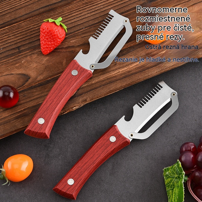 ✅Kúpte 2 kus a získajte 2 zadarmo (4 kusy) 🧅🔪 Multifunkčná kuchynská škrabka 3 v 1: Šúpe, režte a otvárajte fľaše! 🔥