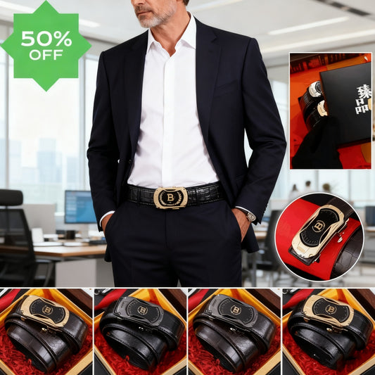 🔥【30%OFF】Nuevo cinturón de hombre de cuero genuino con hebilla automática